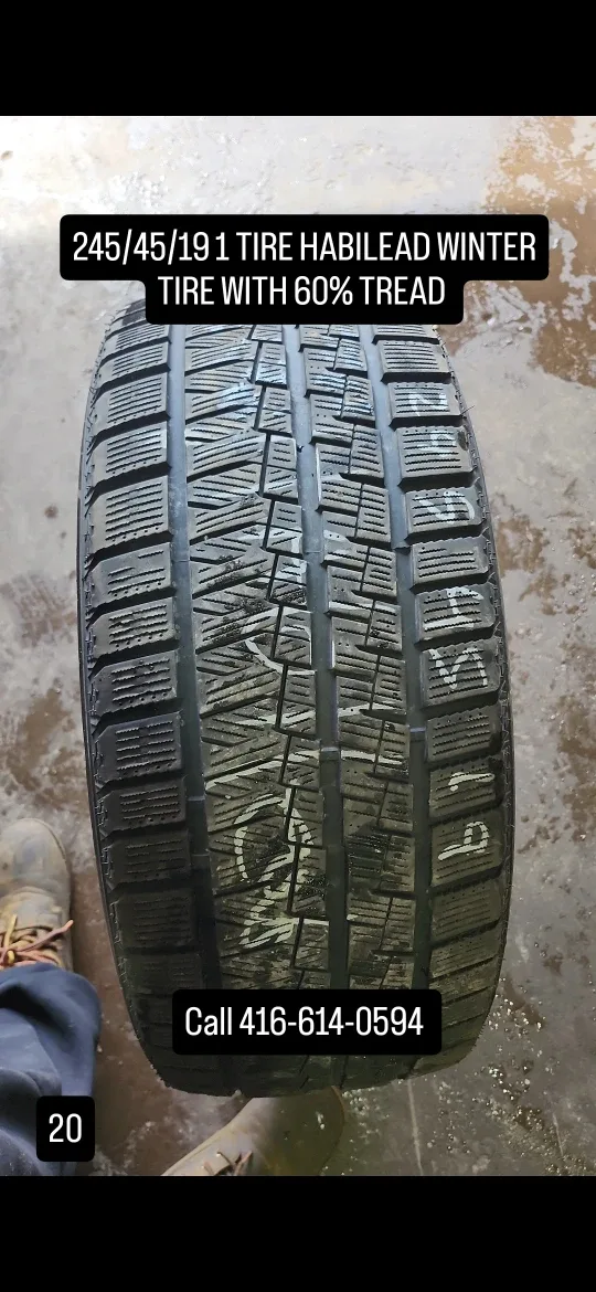 245/45/19 Habilead Winter Tire - 60% Tread