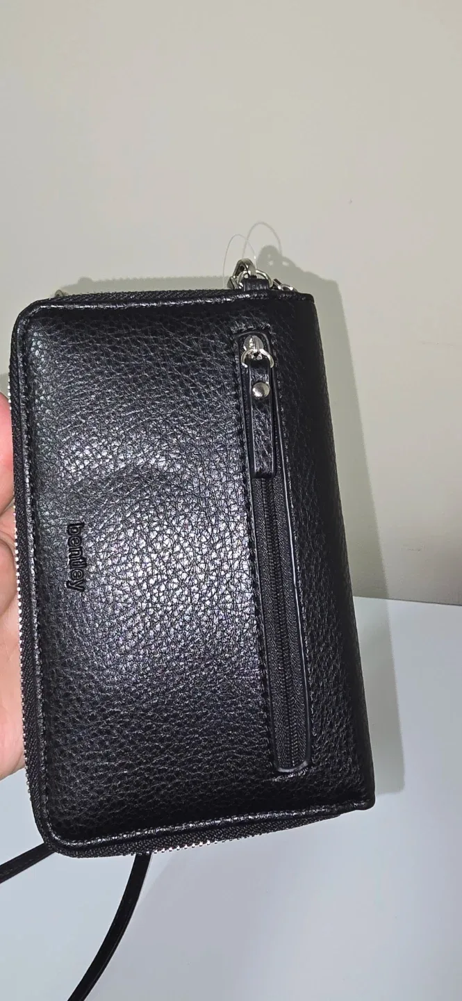 Bentley Black Crossbody Wallet