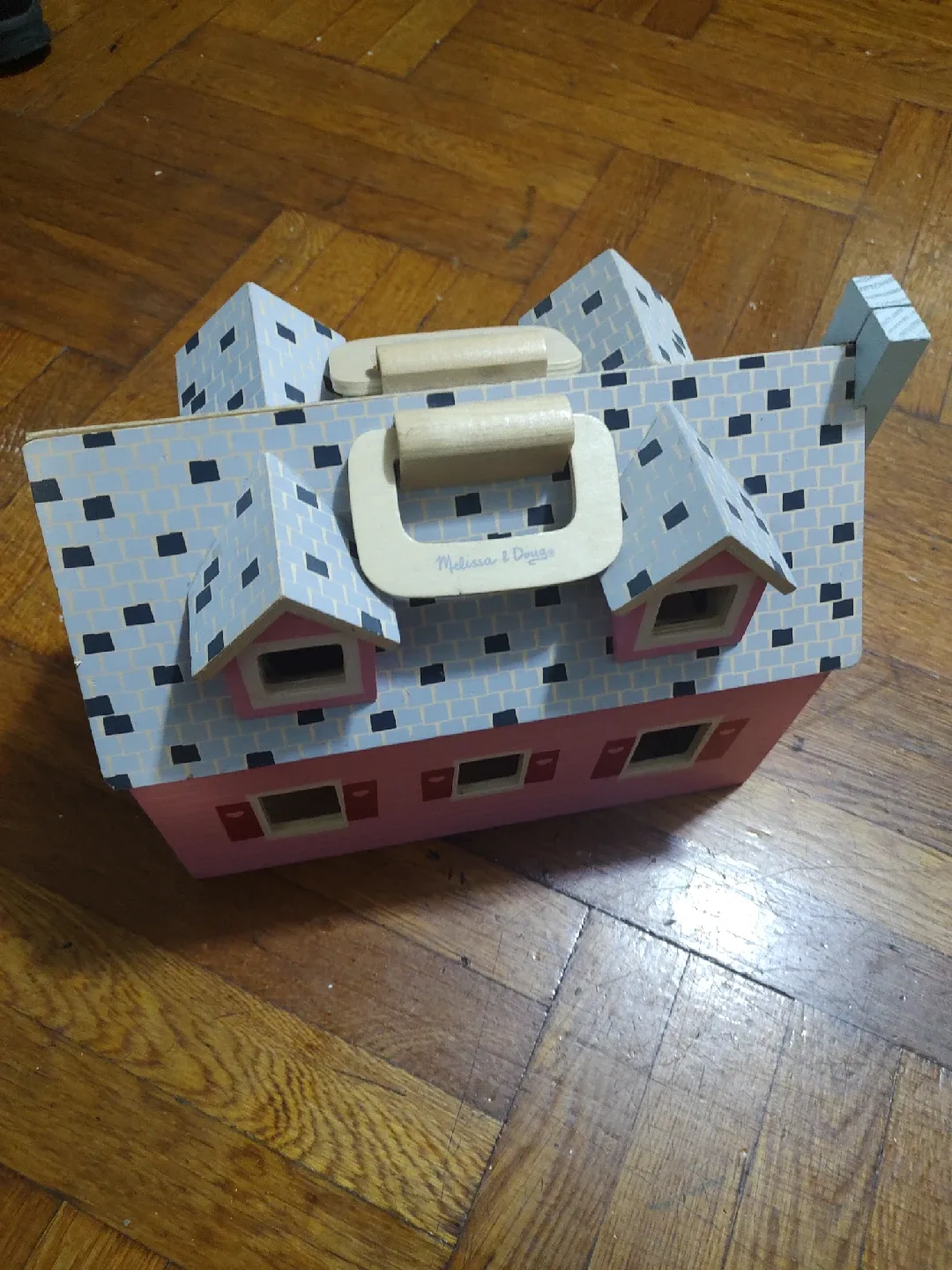 Melissa & Doug Fold & Go Wooden Dollhouse image indicator(3)