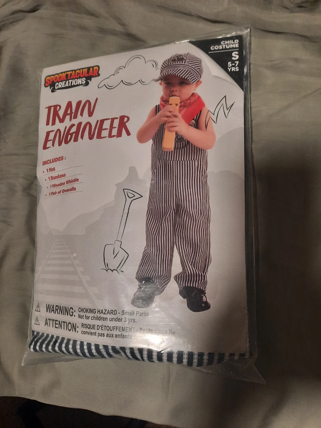 Spooktacular Creations Train Engineer Costume - Size S (5-7 yrs)