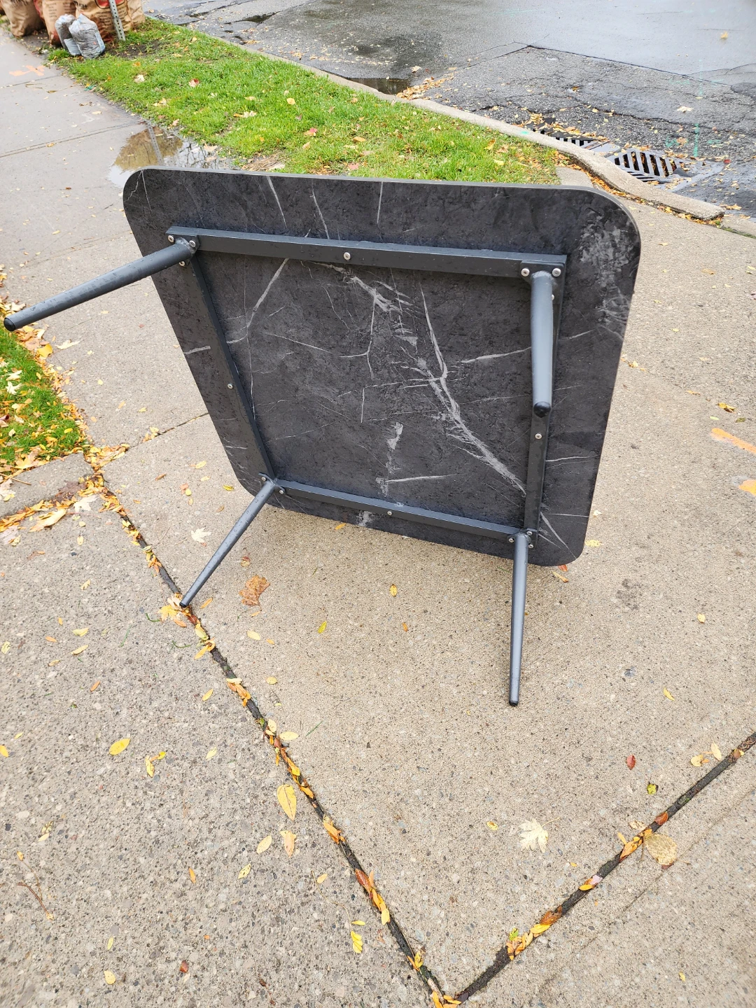 Square Marble-look Coffee Table - photo 2
