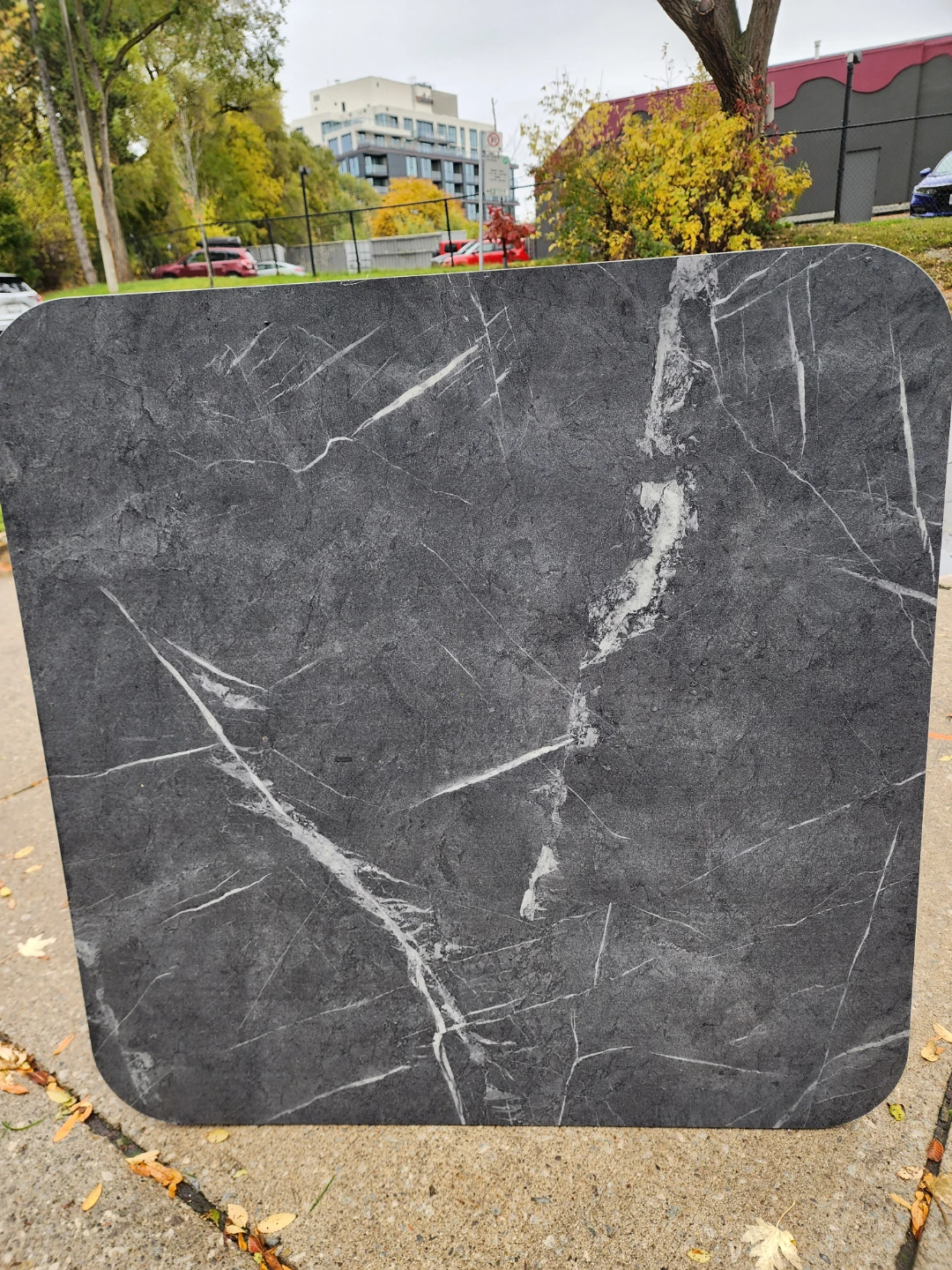 Square Marble-look Coffee Table - photo 3