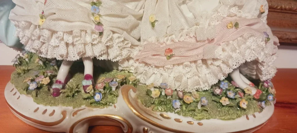 Collectible Unterweisbach Dresden Lace Porcelain Statue image indicator(4)