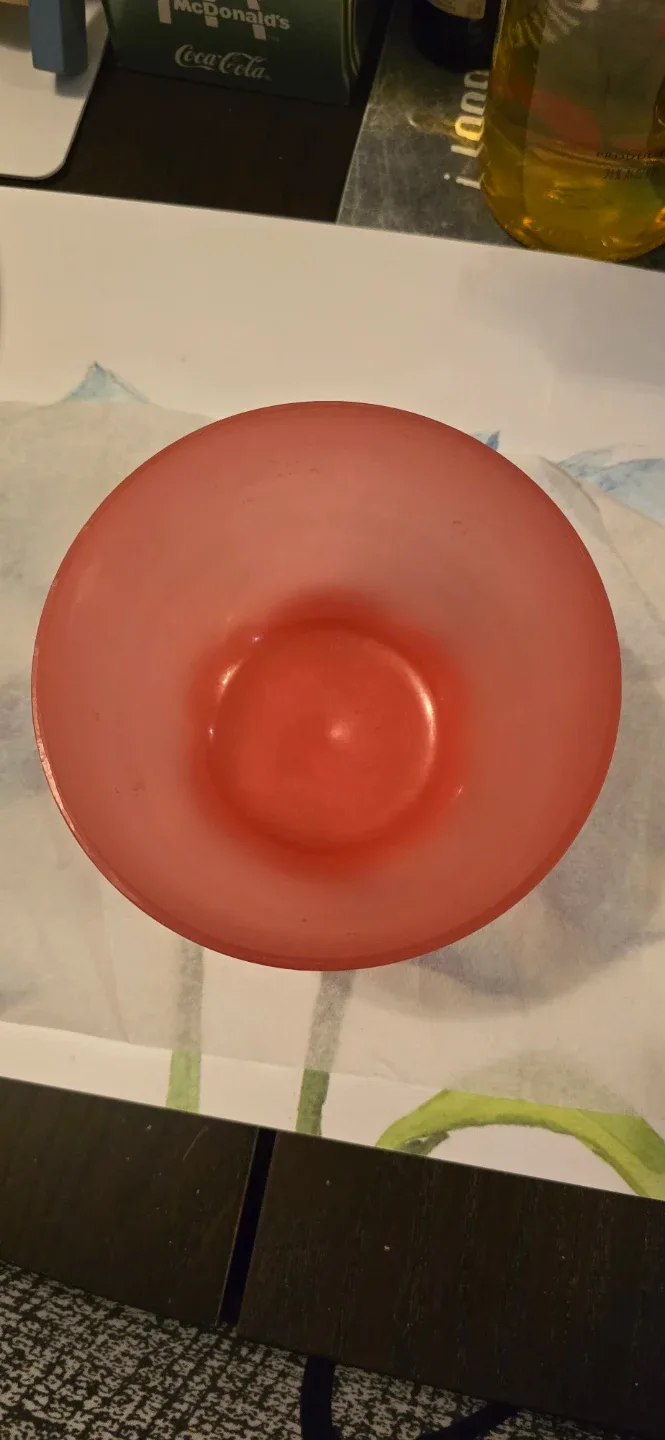Coral Pink Decorative Bowl- used
