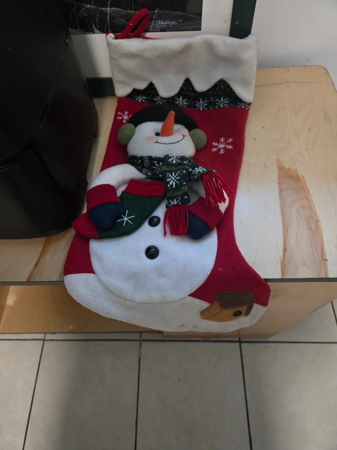 Christmas Stocking with Snowman