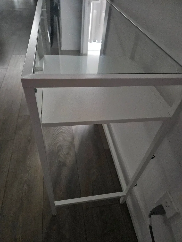 White Metal & Glass Desk image indicator(3)