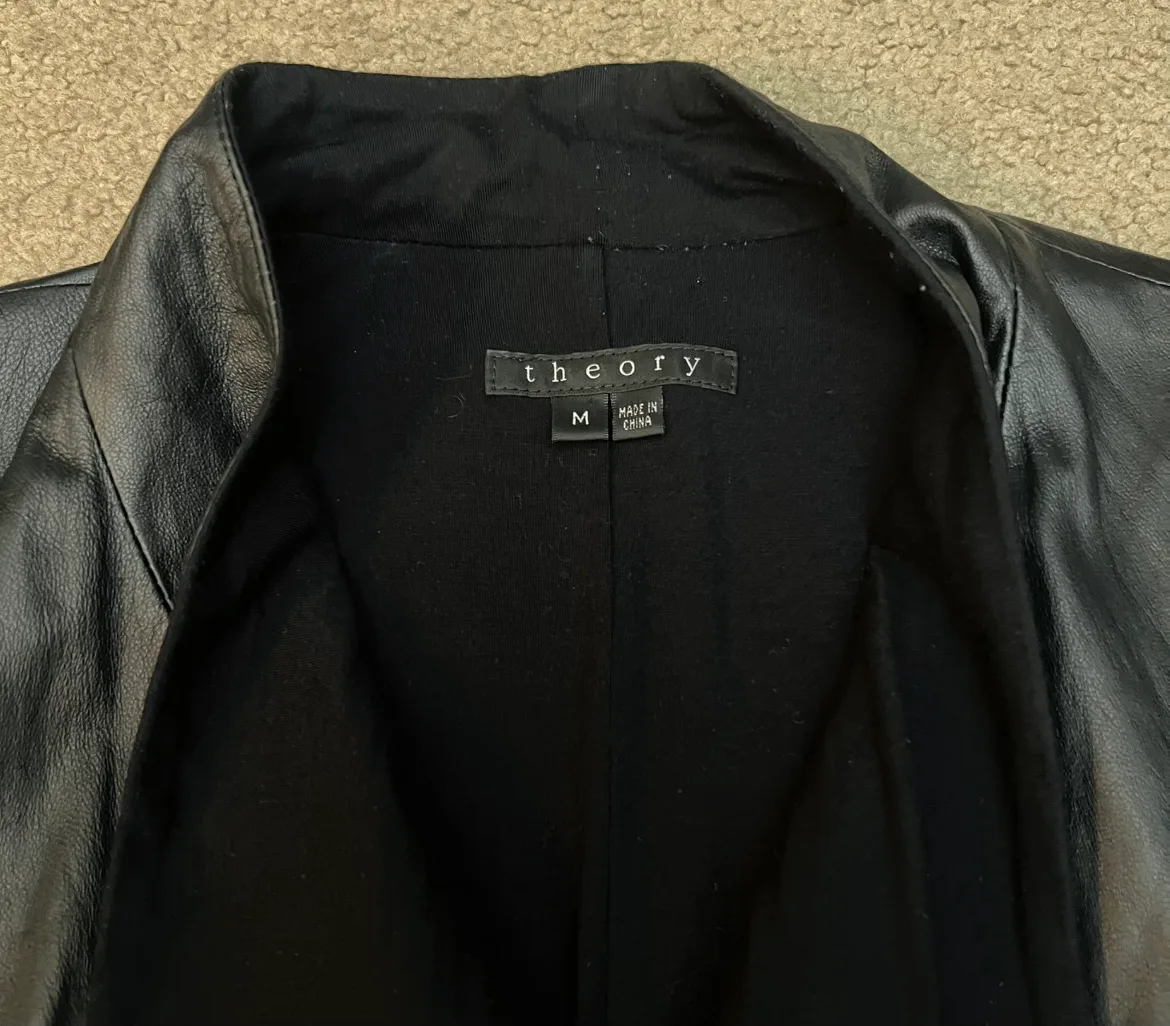 Theory Kanya Black Light Leather Jacket image indicator(4)