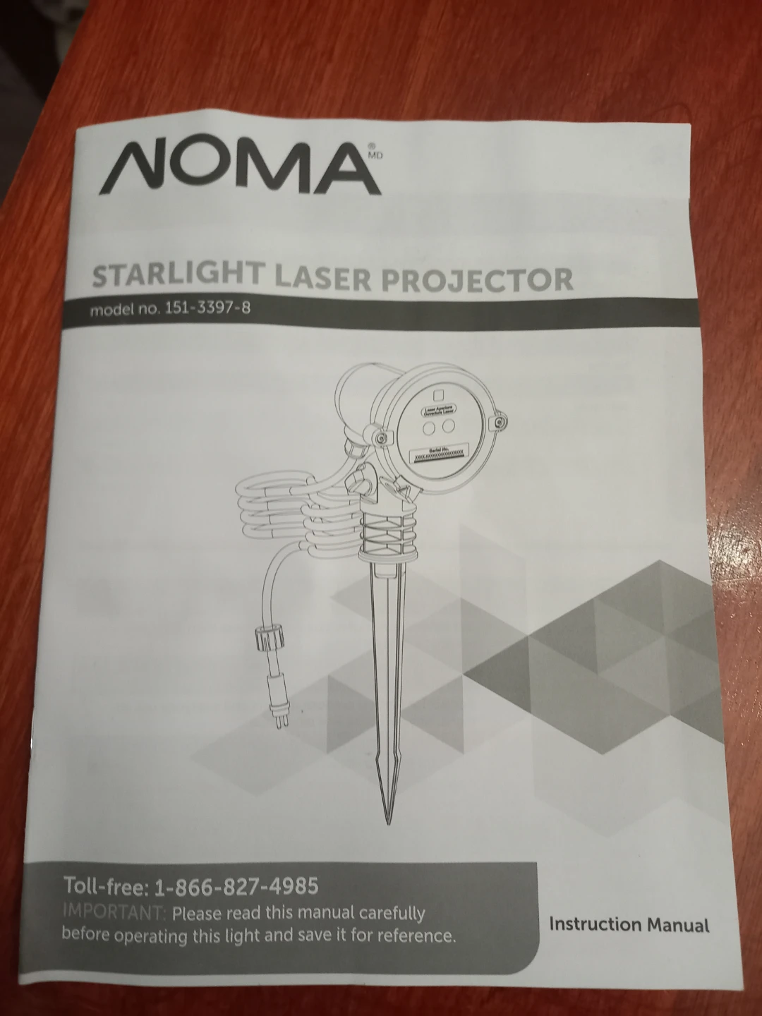 NOMA Starlight Laser Projector, Model 151-3397-8 - photo 5
