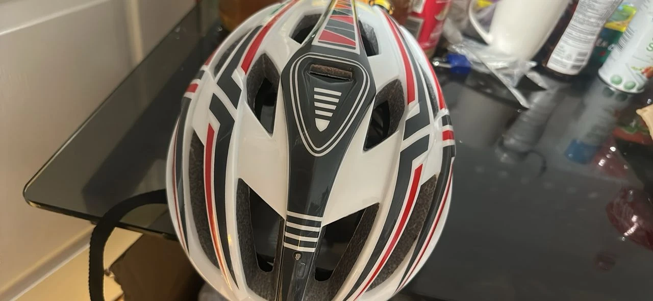 GUB Bike Helmet - White, Red & Black
