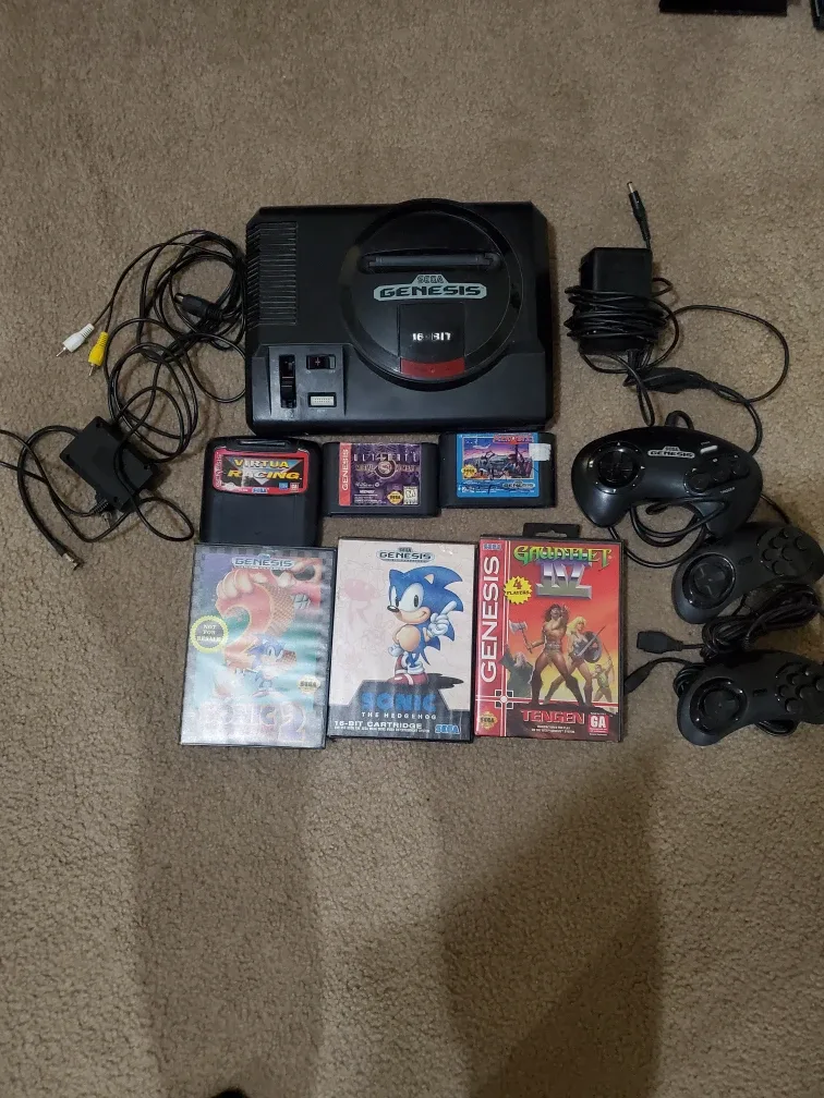 Sega Genesis System Console with Games