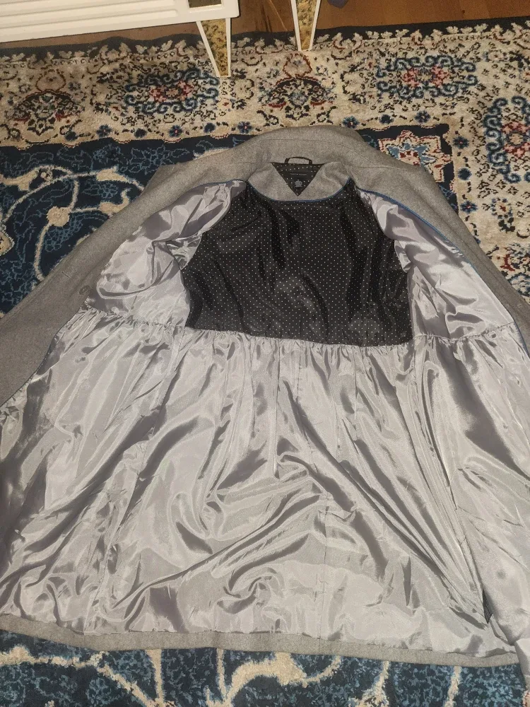 Tommy Hilfiger Grey Wool Blend Coat image indicator(2)