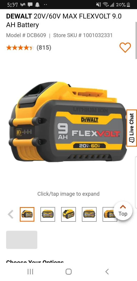 DeWalt 20V/60V MAX FLEXVOLT 9.0 AH Battery image indicator(3)