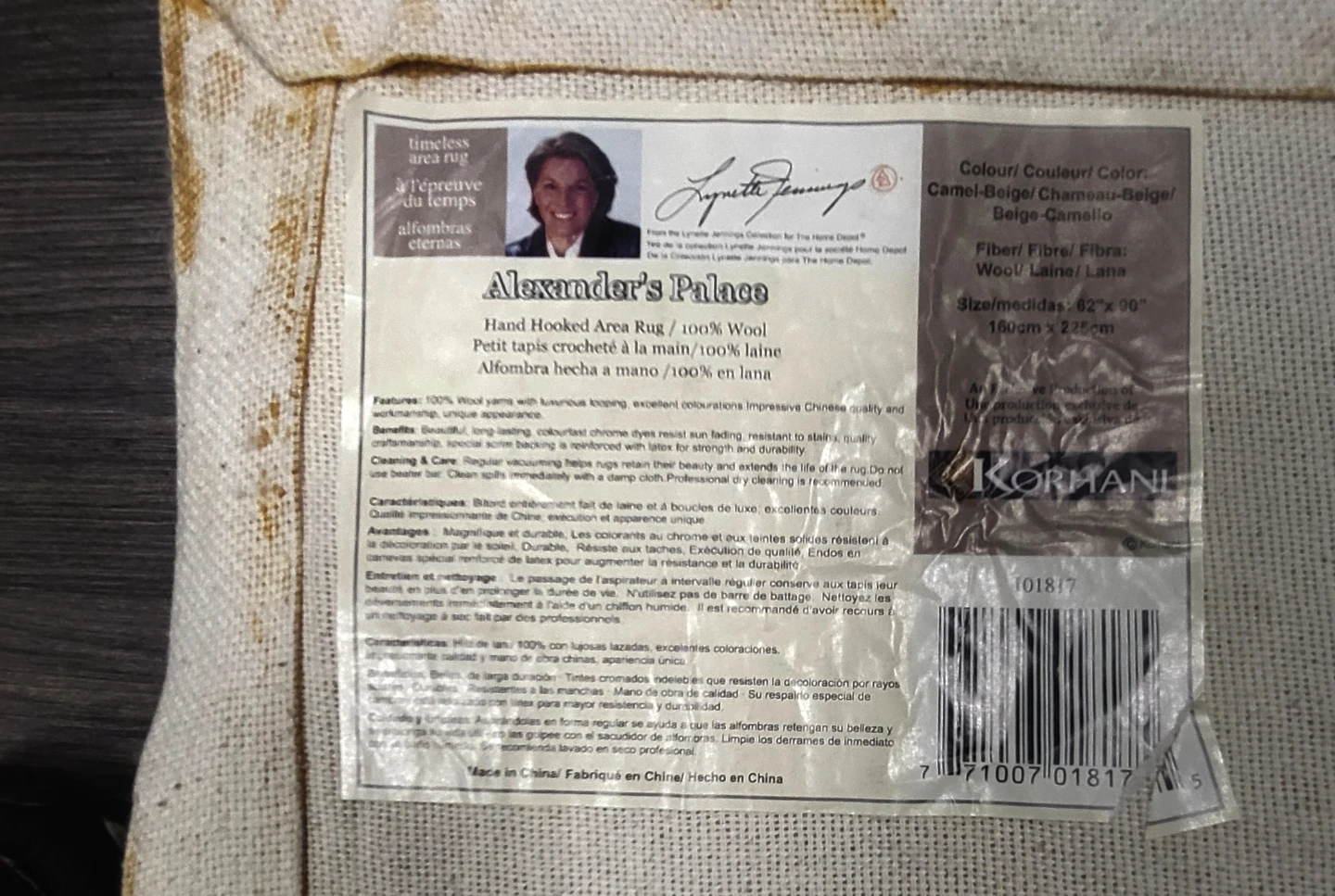 Alexander's Palace Hand Hooked Area Rug 62"x90" - photo 3