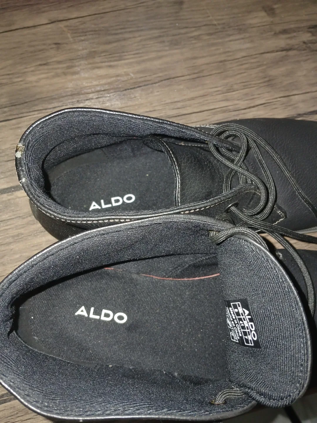 ALDO Black Leather Boots, Size 8 image indicator(5)