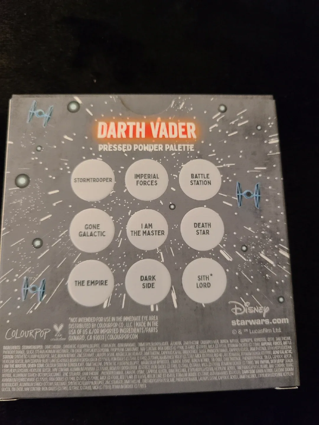 ColourPop Star Wars Darth Vader Pressed Powder Palette image indicator(3)
