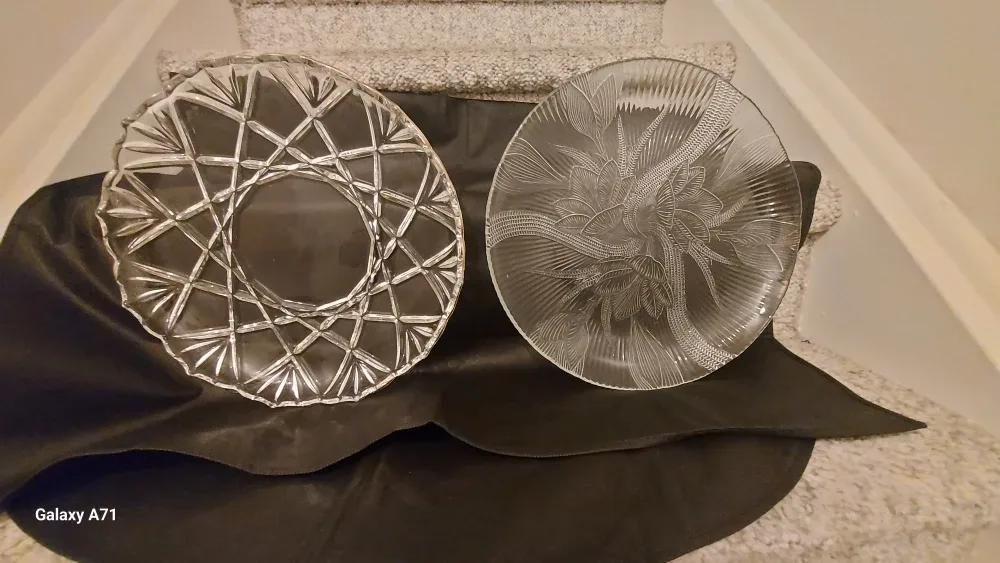 Two Decorative Glass Plates