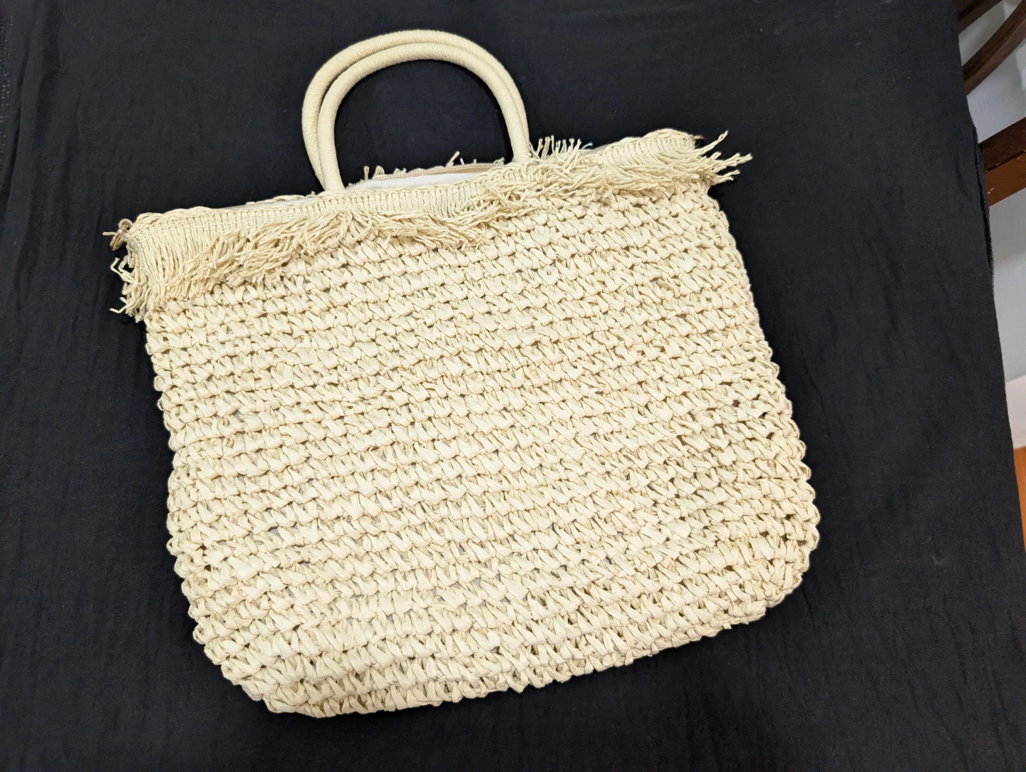 Primark Beach Bag/Tote with Detachable Long Strap - Beige - photo 2
