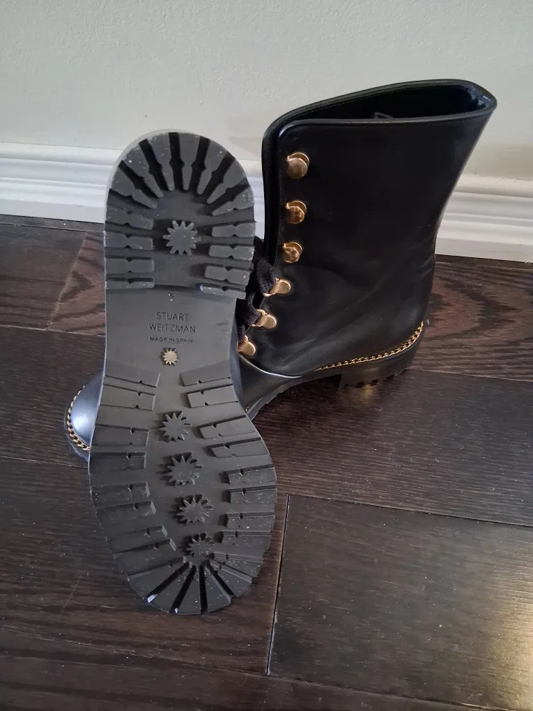 Stuart Weitzman Black Leather Boots - Size 7 image indicator(3)