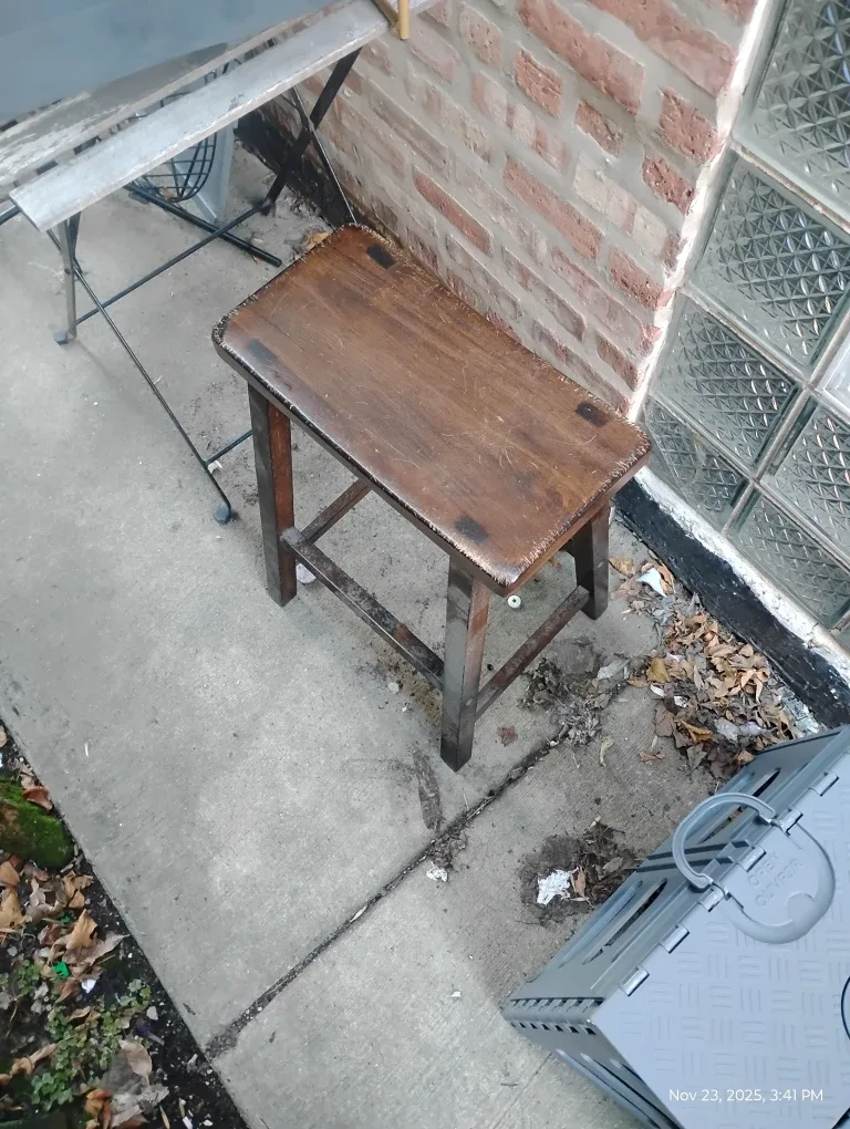 Vintage Wooden Stool. $109.00.