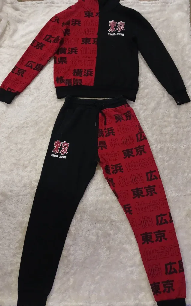 Tokyo Japan Tracksuit - Red & Black