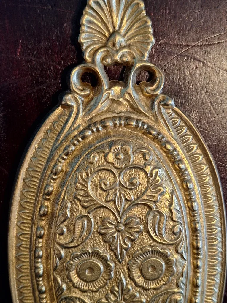 Vintage Lacquered Brass Wall Sconce Candle Holder image indicator(4)