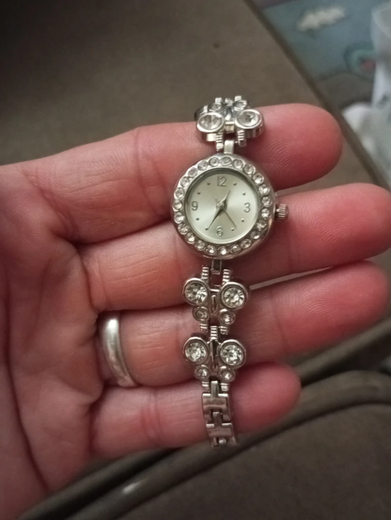 Silver-tone Rhinestone Butterfly Watch - photo 3