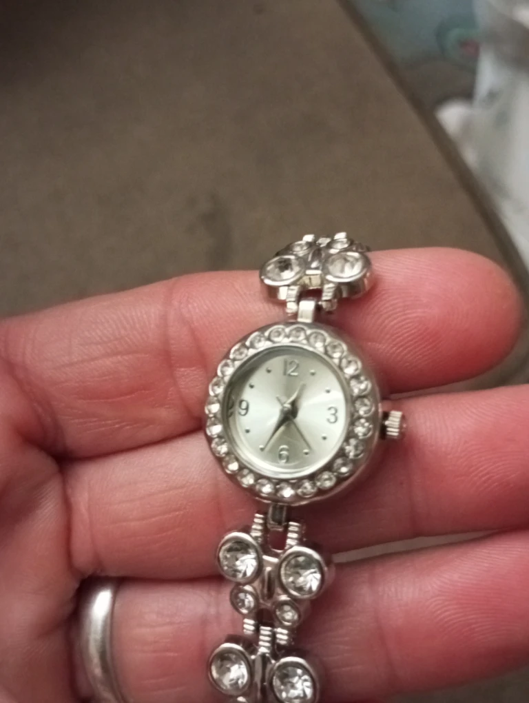 Silver-tone Rhinestone Butterfly Watch - photo 4