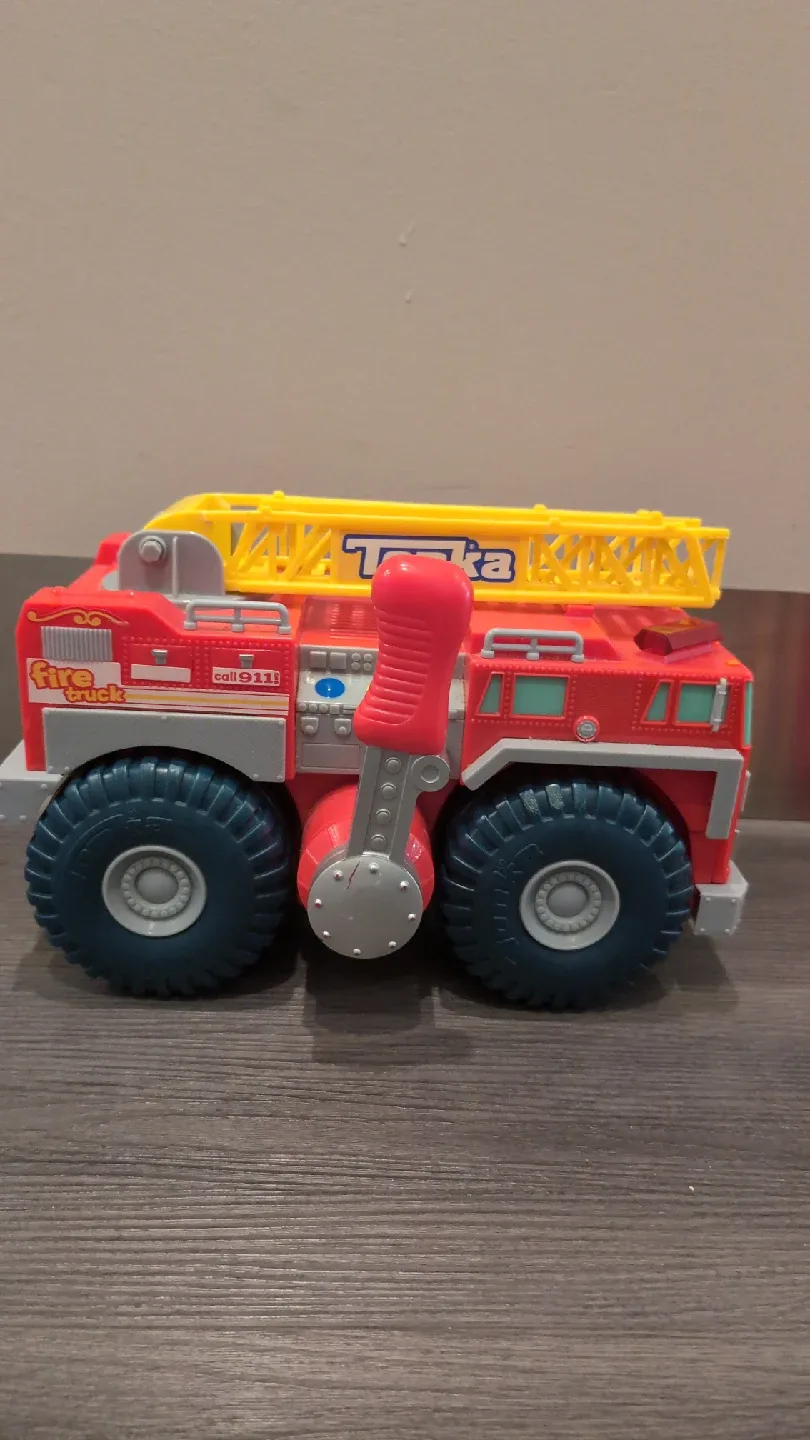 Firefighter Costume & Tonka Firetruck image indicator(2)