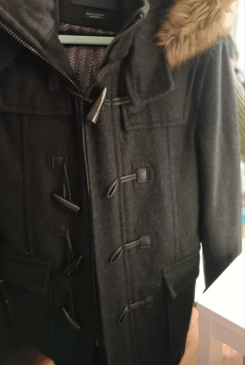 Zara Man Gray Duffle Coat