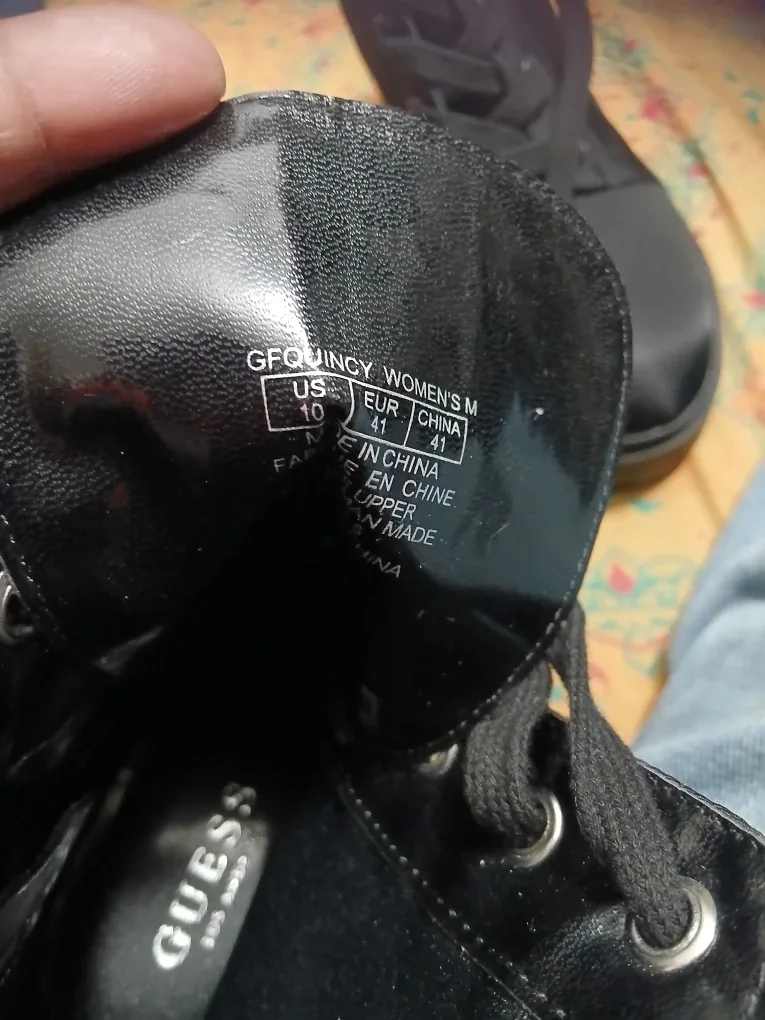 Guess Black Lace-Up Heeled Boots image indicator(6)