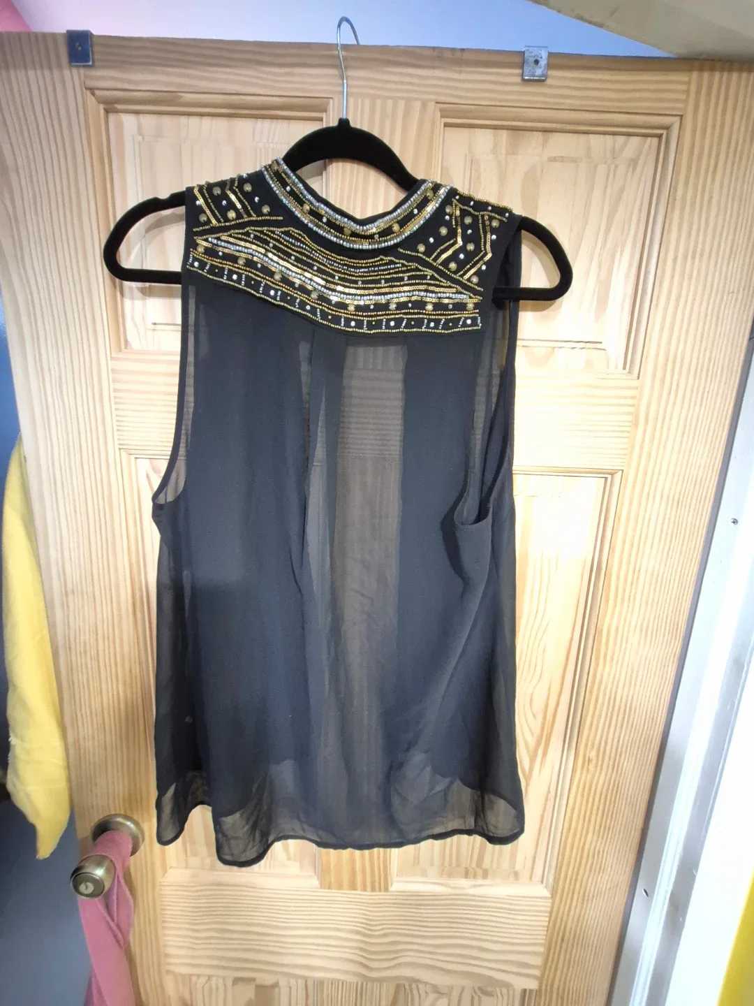 GUESS Embroidered Sleeveless Blouse  size XL image indicator(6)
