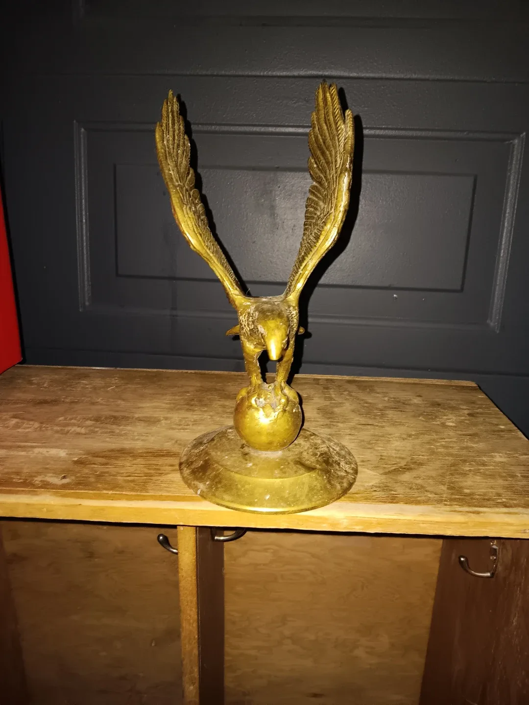 Vintage Brass Eagle Statue image indicator(2)