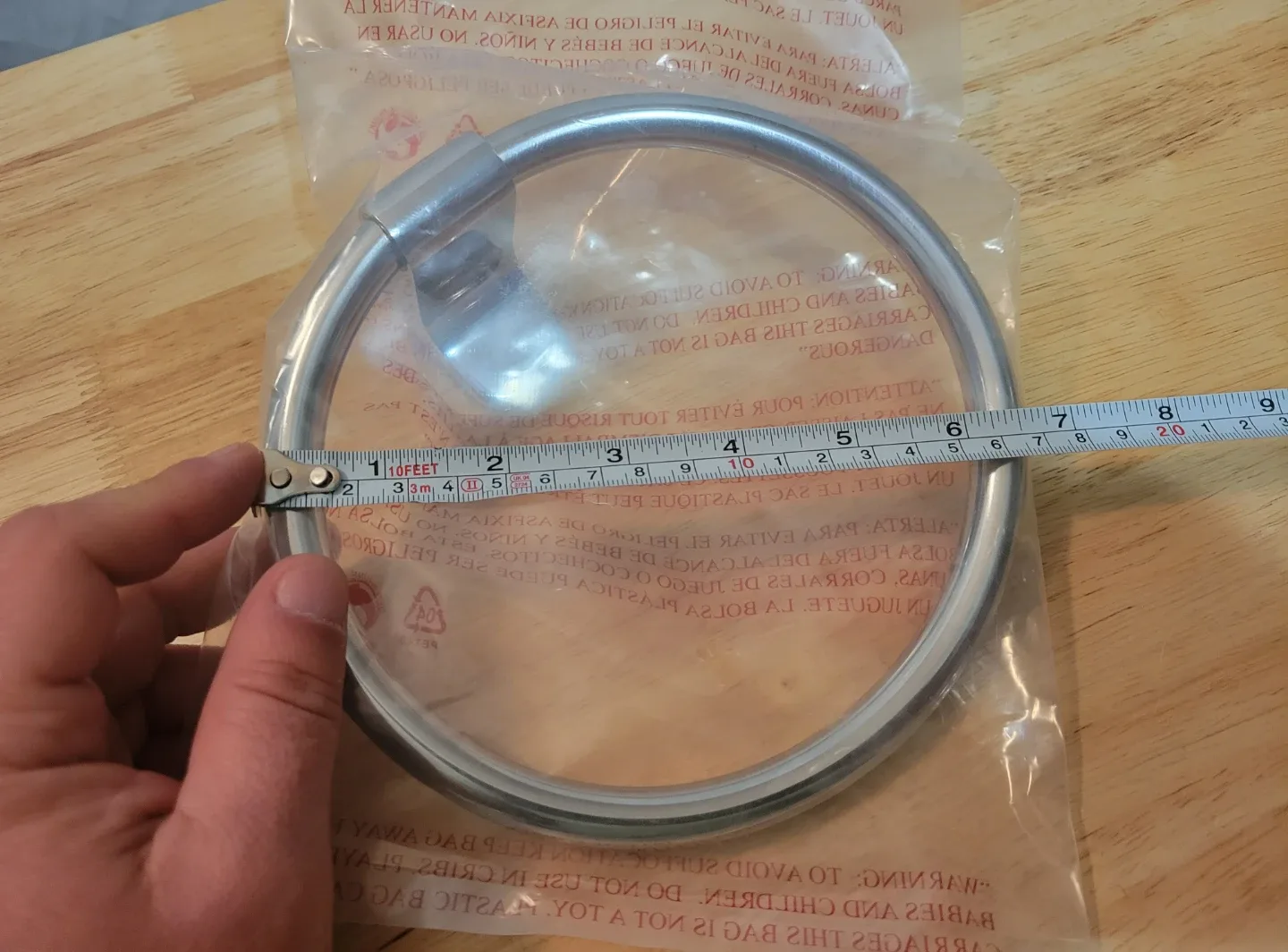 Silver Towel Ring - 6,5 inch Diameter. Sealed image indicator(3)