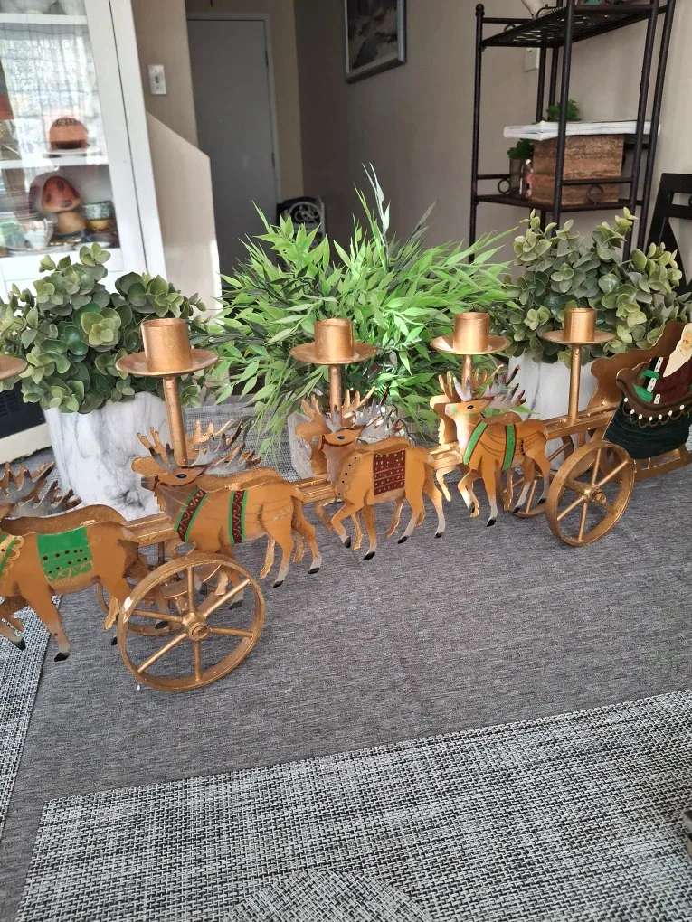 Reindeer Metal Candle Holder