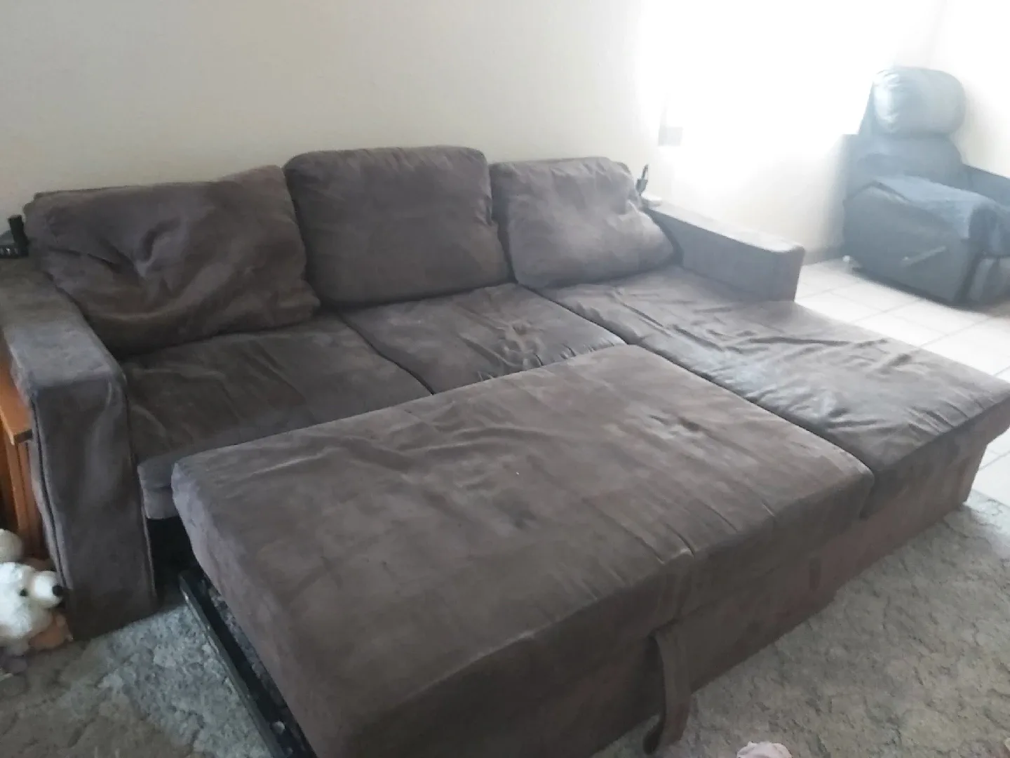 Brown Sectional Sofa with Ottoman image indicator(3)