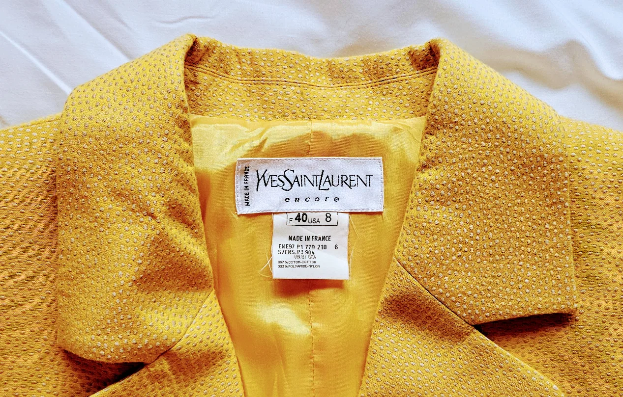 Vintage Yves Saint Laurent Encore Blazer and Skirt France Size 8 image indicator(3)