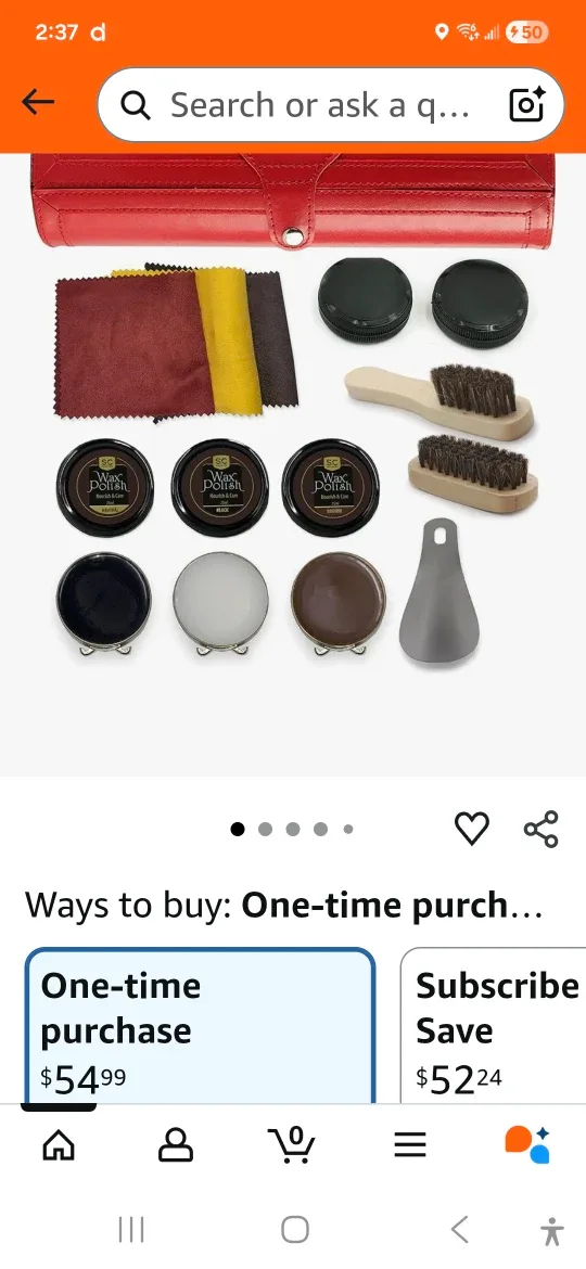 Kenneth  Cole Reaction Shoe Shine Kit - Orange image indicator(8)