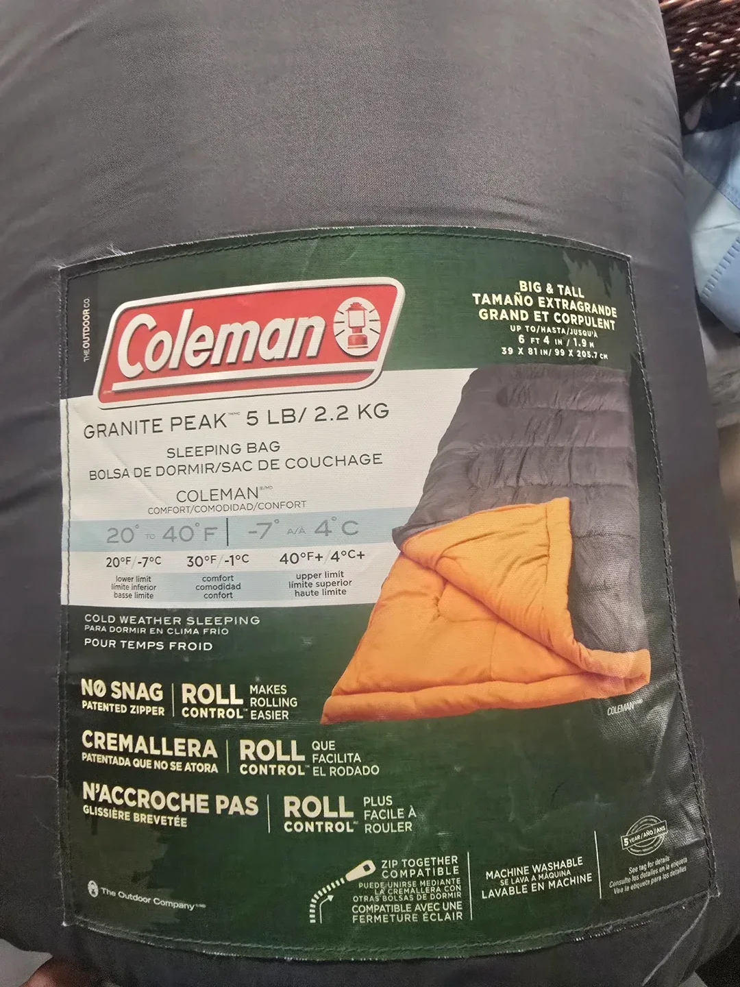 Coleman Granite Peak Sleeping Bag - Big & Tall image indicator(3)