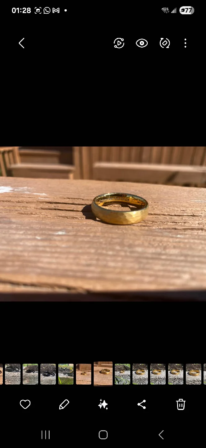 men golden tarnish free ring (comes with ring box) image indicator(10)