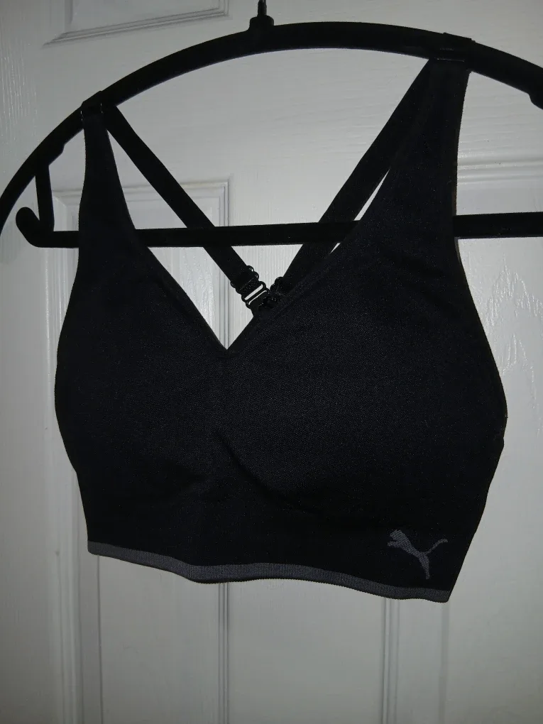 Puma Black Sports Bra - medium image indicator(3)