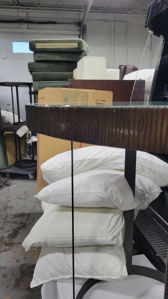 Round Accent Table - Glass & Metal - photo 3