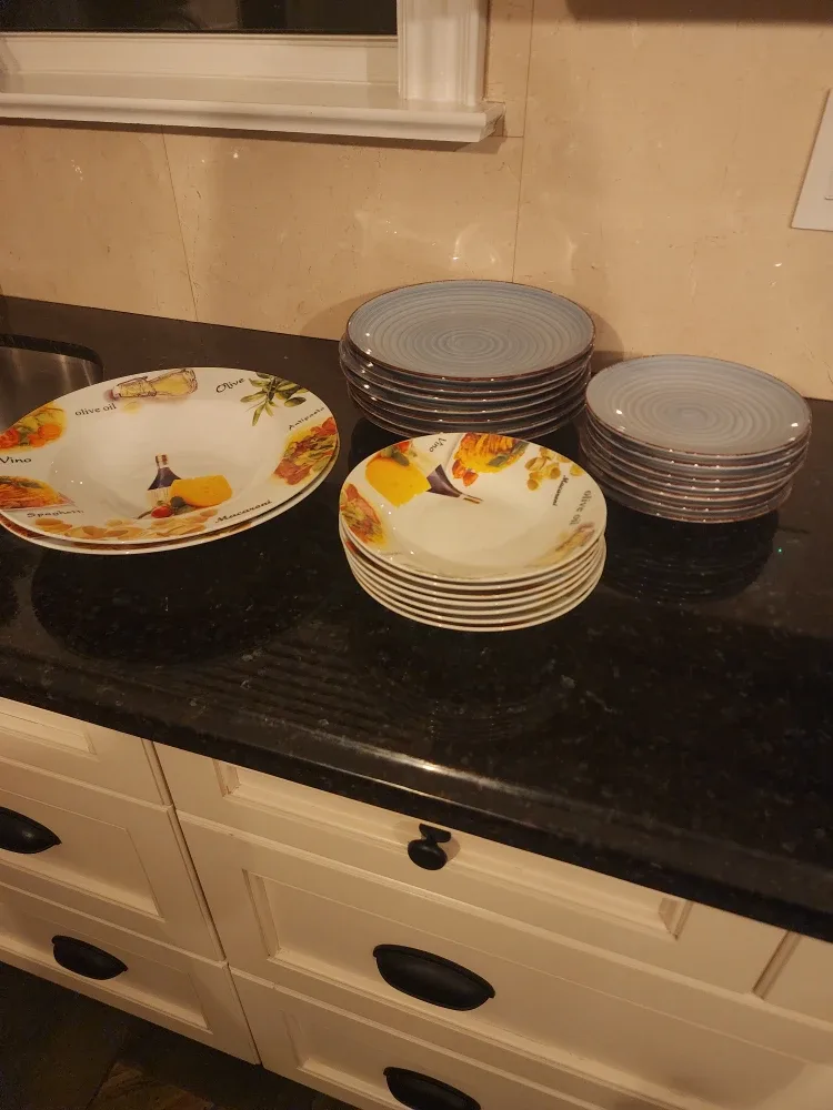 Italian Style Dinnerware and Pasta Set