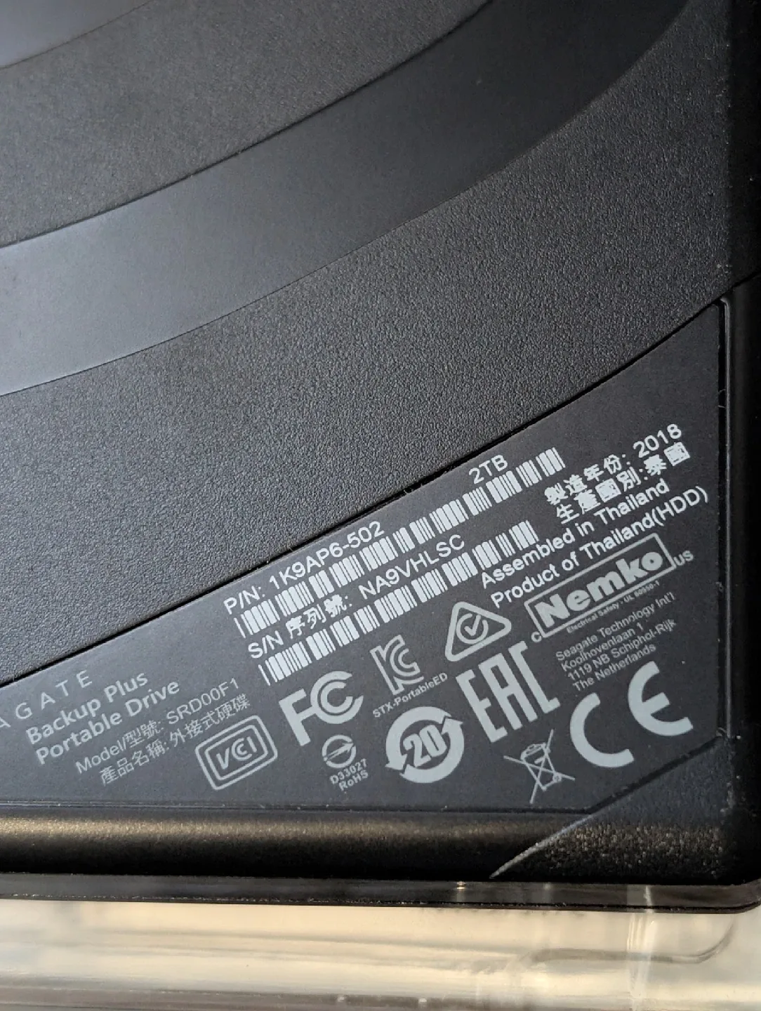 Seagate Backup Plus Slim 2TB Portable Storage - Black image indicator(5)