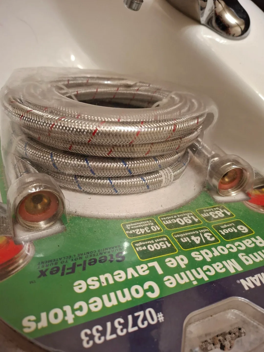 Eastman Washing Machine Connectors - 6ft