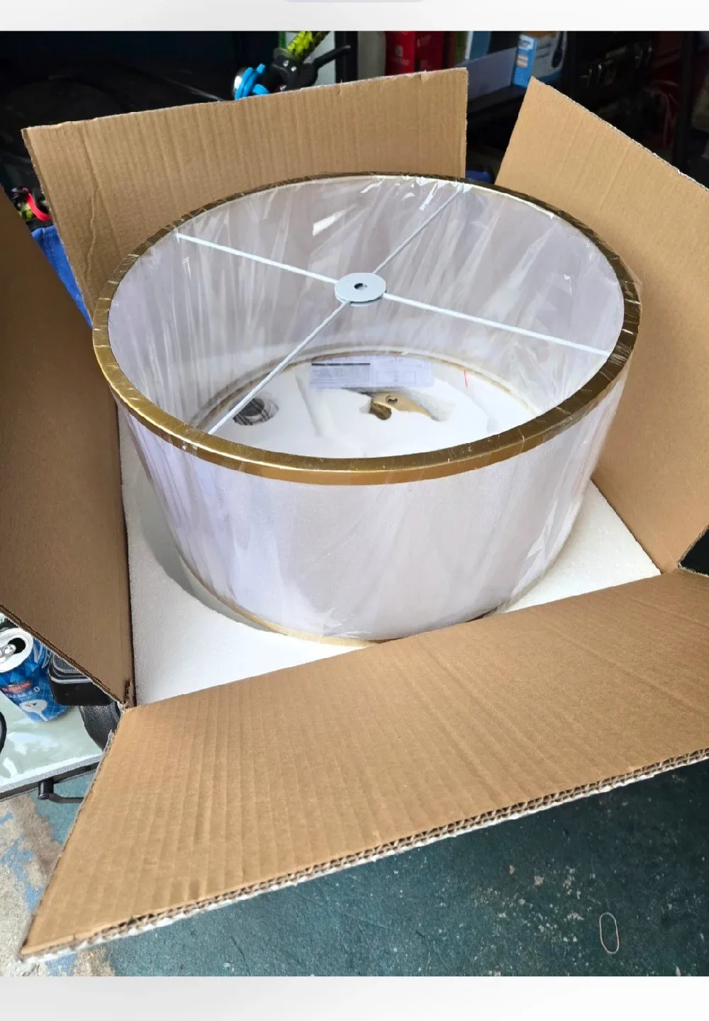 New COTTAGE LIFE Gold Semi Flush Mount Ceiling Light Fixture image indicator(3)