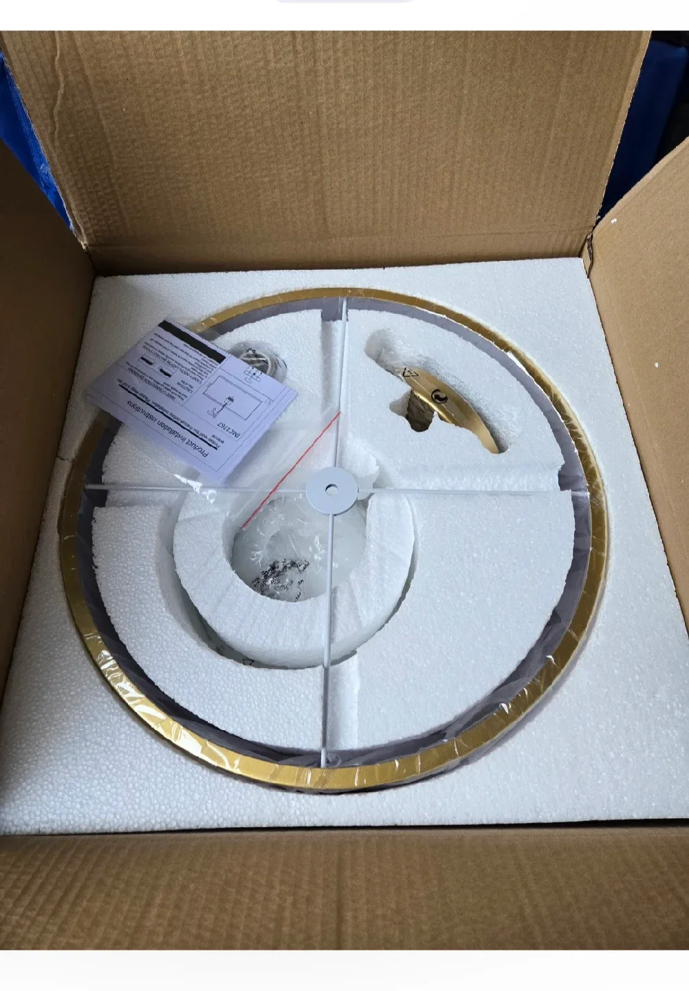 New COTTAGE LIFE Gold Semi Flush Mount Ceiling Light Fixture image indicator(4)