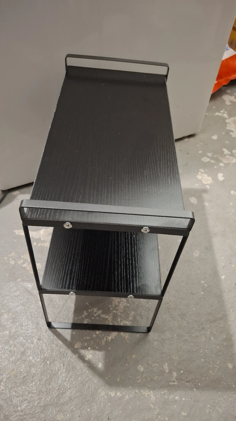 Black 2-Tier Shelf (8"x16" h:14")