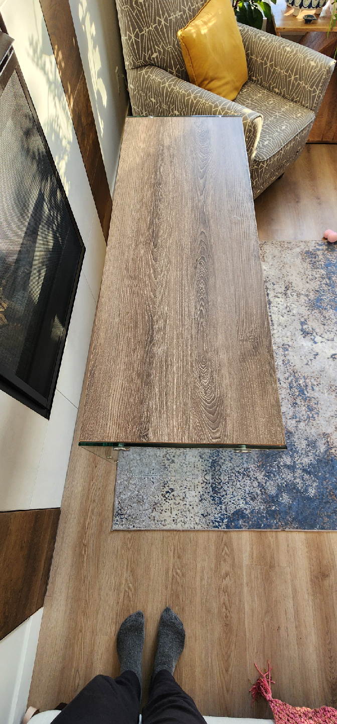 Glass and Wood Table - photo 4