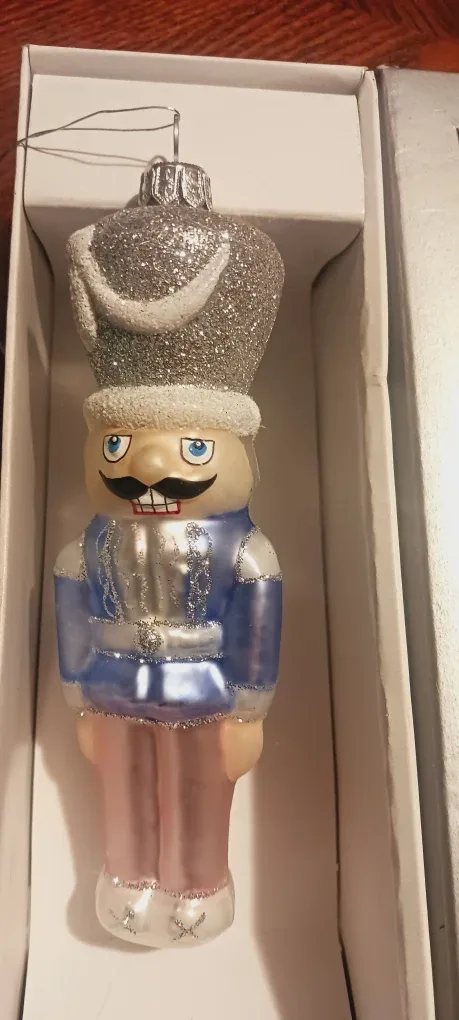 New!! NIB Nutcracker Christmas 🎄 Glass Ornament image indicator(4)