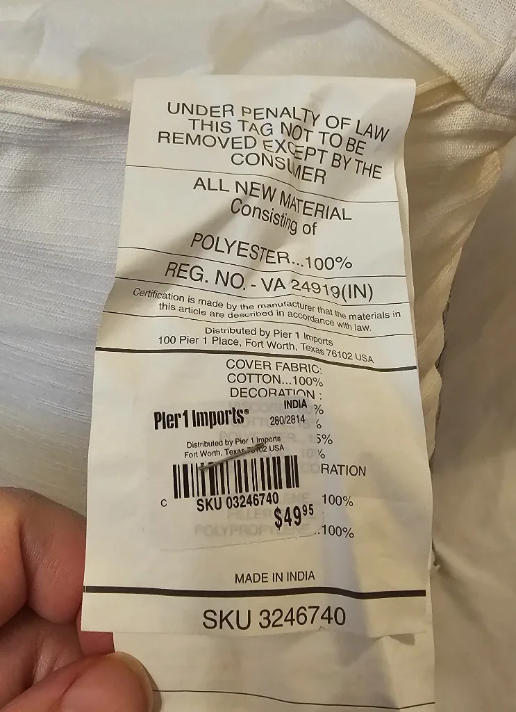 MultiColoured Pier 1 "Cold noses Warm Hearts" X-mas Decor Pillow image indicator(7)